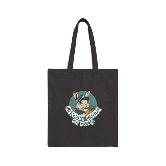 Carrot Crew on Duty, Cotton Canvas Tote Bag