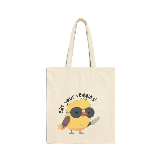 Eat Your Veggies, Cotton Canvas Tote Bag