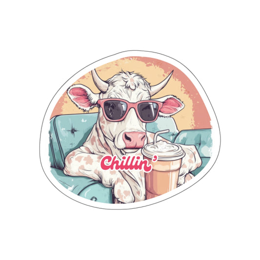 Chillin Cow, Kiss-Cut Stickers