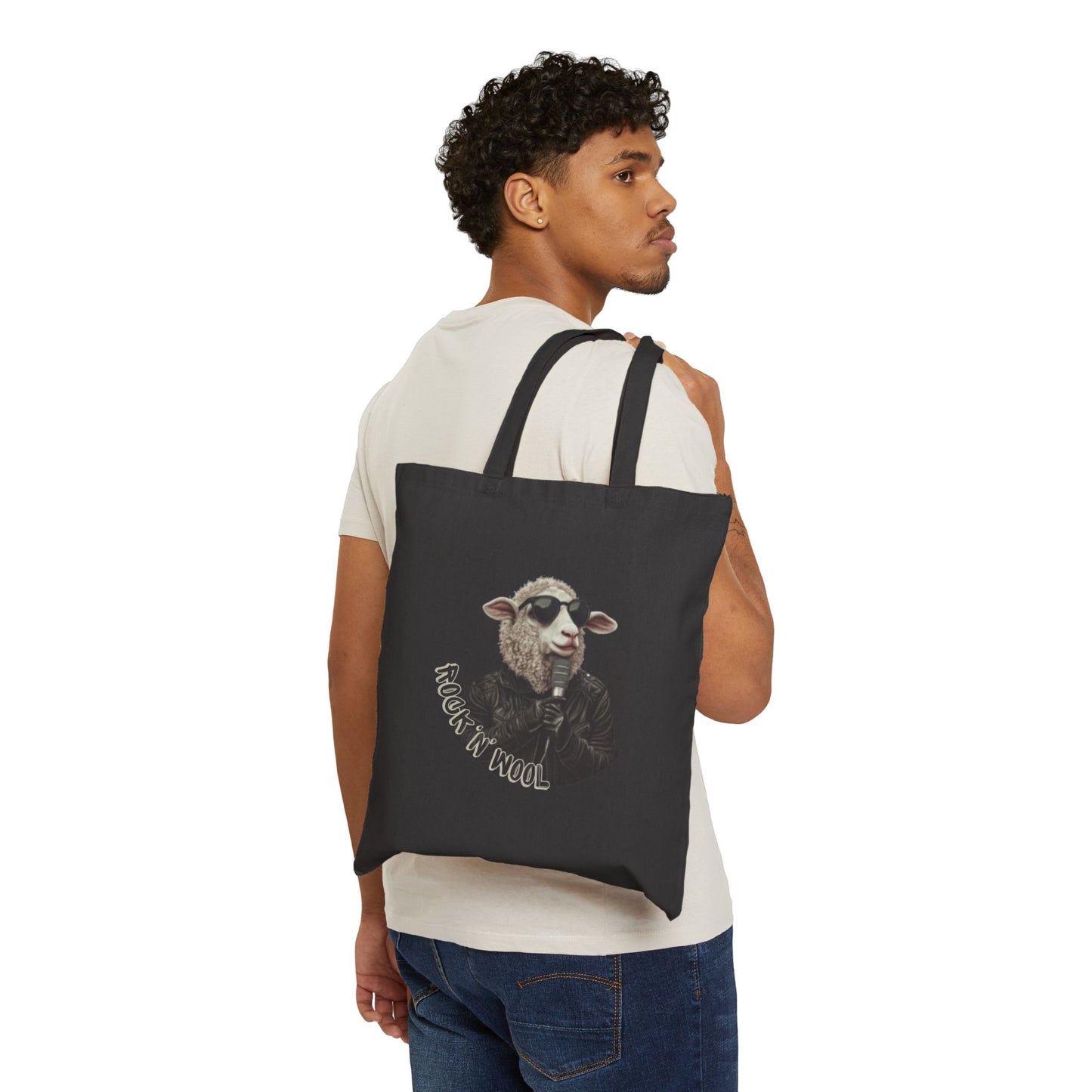 Rock 'n Wool, Cotton Canvas Tote Bag