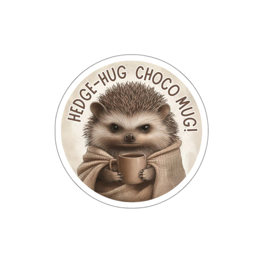 Hedge-hug Choco Mug, Kiss-Cut Stickers