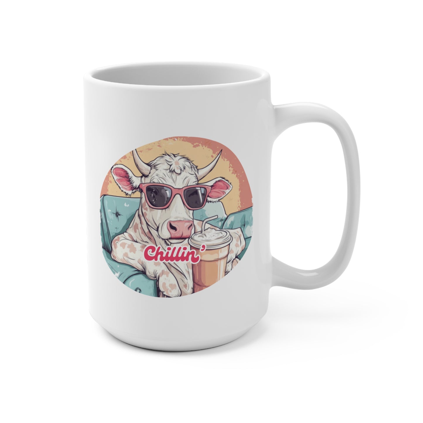 Chillin Cow, Mug 15oz